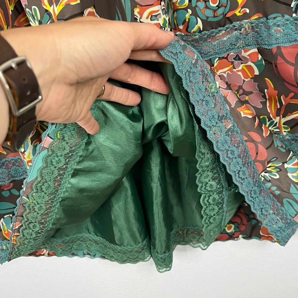Matilda Jane Mauve Top with Teal & Brown Floral Midi Skirt - Picture 9 of 14